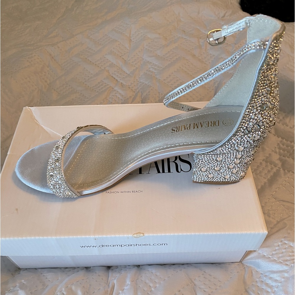Sequined heels size 10 worn once